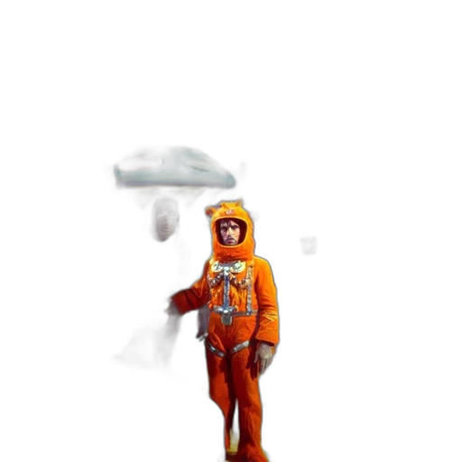 umbrella, jacket, robot, staff transparent PNG cut-out