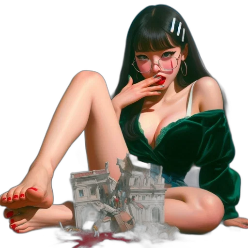 dress, shoes, jewelry, fantasy art transparent PNG cut-out