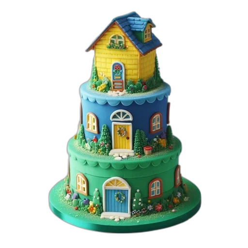 3d render, intricately, detailed, cake transparent PNG cut-out