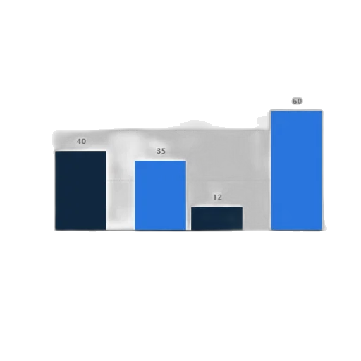 3d render, blue, monochrome, colorful transparent PNG cut-out