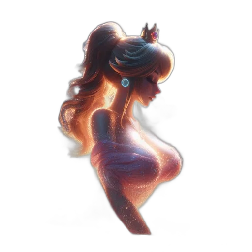 dress, crown, hair, concept art transparent PNG cut-out