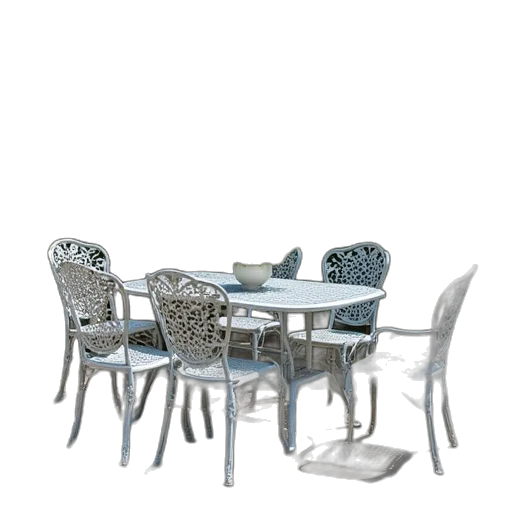 furniture, 3d render, photorealistic, monochrome transparent PNG cut-out
