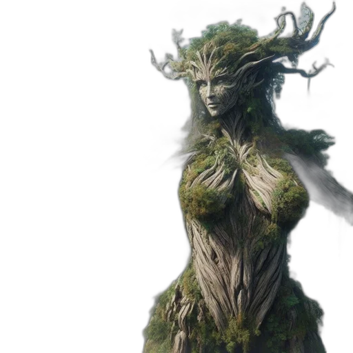creature, dress, tree, concept art transparent PNG cut-out