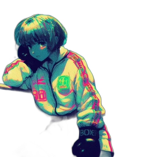 jacket, robot, face, weapon transparent PNG cut-out