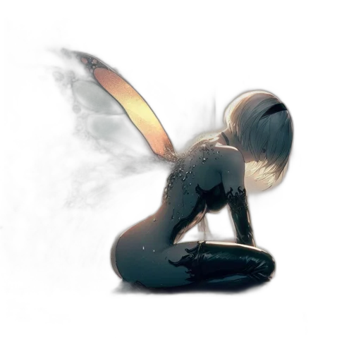 staff, robot, hair, creature transparent PNG cut-out