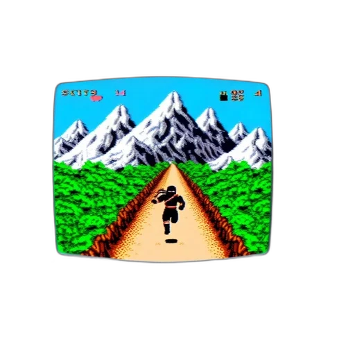 pixel art, concept art, 3d render, vaporwave transparent PNG cut-out