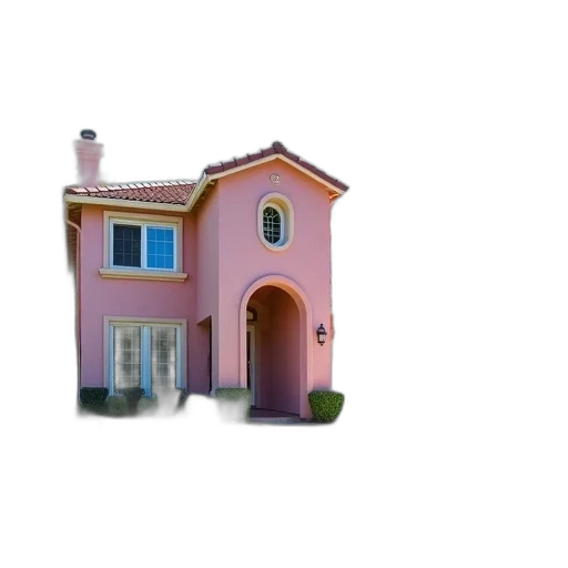 building, furniture, umbrella, 3d render transparent PNG cut-out