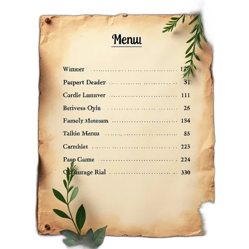 food, earth tones, menus, easy transparent PNG cut-out