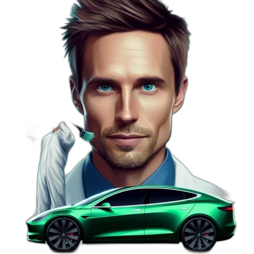 car, face, photorealistic, cartoon transparent PNG cut-out