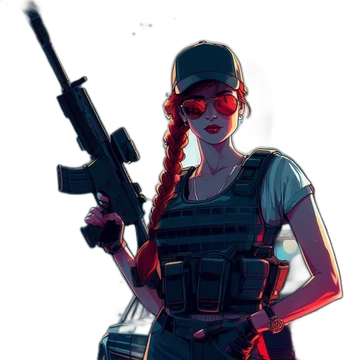 weapon, comic book art, concept art, cyberpunk transparent PNG cut-out