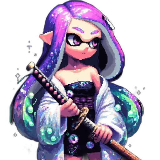staff, weapon, dress, pixel art transparent PNG cut-out