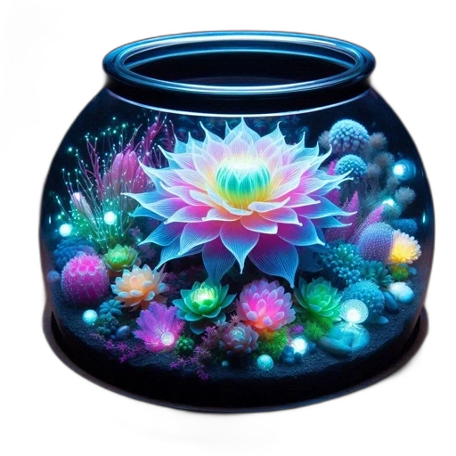 flower, photorealistic, 3d render, underwater transparent PNG cut-out