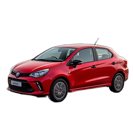car, 3d render, red, fiat transparent PNG cut-out