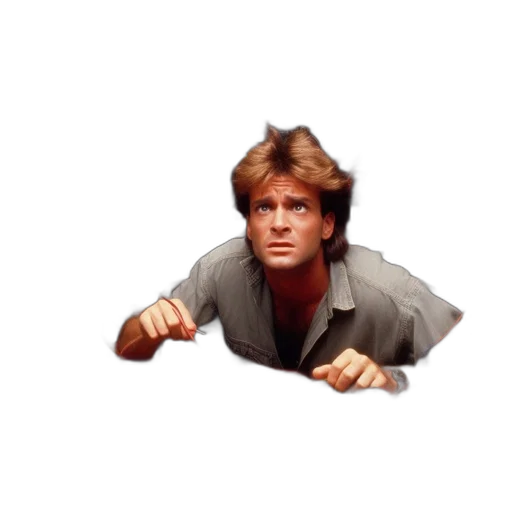 staff, jacket, hair, weapon transparent PNG cut-out