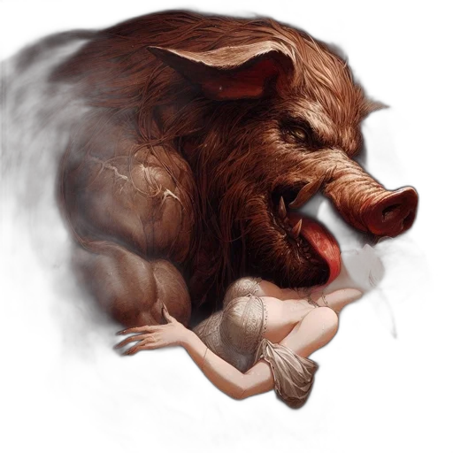 creature, animal, face, concept art transparent PNG cut-out