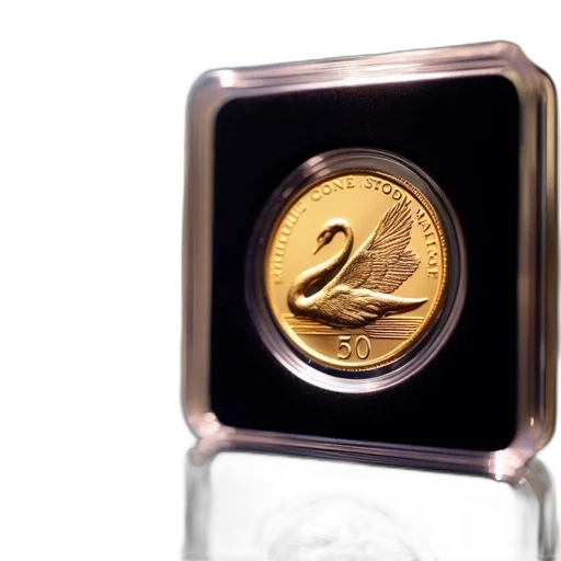 jewelry, gold, swan-shaped, coin transparent PNG cut-out