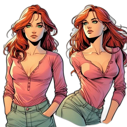 comic book art, concept art, cartoon, fantasy art transparent PNG cut-out
