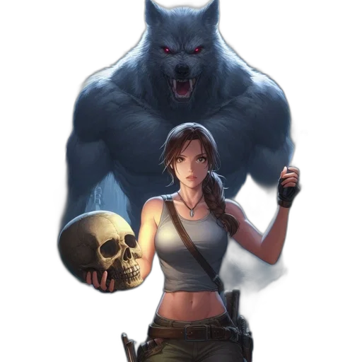 concept art, fantasy art, comic book art, pixel art transparent PNG cut-out