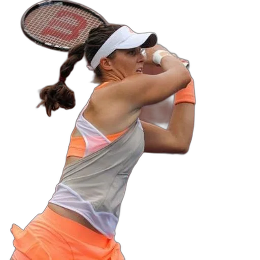 female, tennis, player, orange transparent PNG cut-out