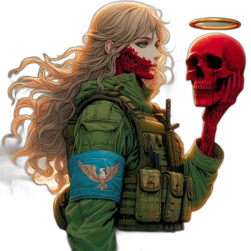 jacket, weapon, comic book art, concept art transparent PNG cut-out