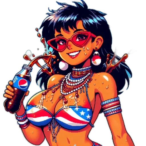 jewelry, cartoon, comic book art, vaporwave transparent PNG cut-out