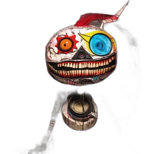 robot, staff, mask, creature transparent PNG cut-out