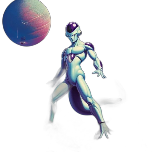 robot, creature, concept art, vaporwave transparent PNG cut-out