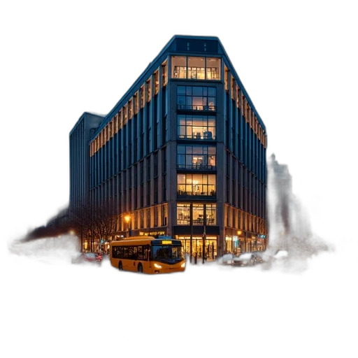 building, concept art, 3d render, photorealistic transparent PNG cut-out