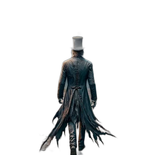 hat, staff, sword, jacket transparent PNG cut-out