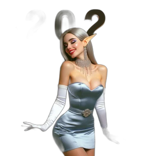 dress, mask, concept art, 3d render transparent PNG cut-out