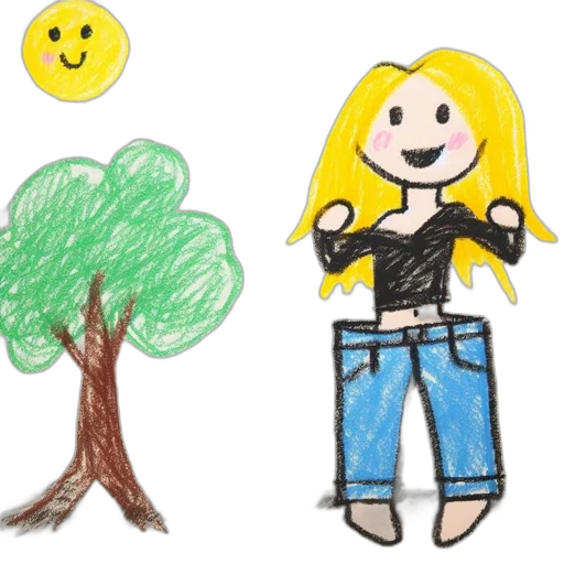 tree, concept art, photorealistic, cartoon transparent PNG cut-out