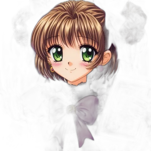 staff, face, flower, anime transparent PNG cut-out