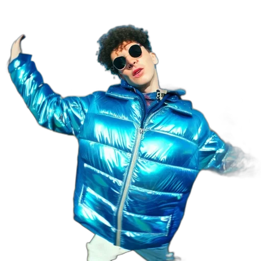 jacket, staff, vaporwave, 3d render transparent PNG cut-out
