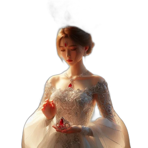dress, crown, jewelry, robot transparent PNG cut-out