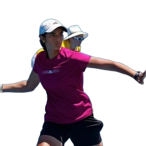 staff, tennis, player, pink transparent PNG cut-out
