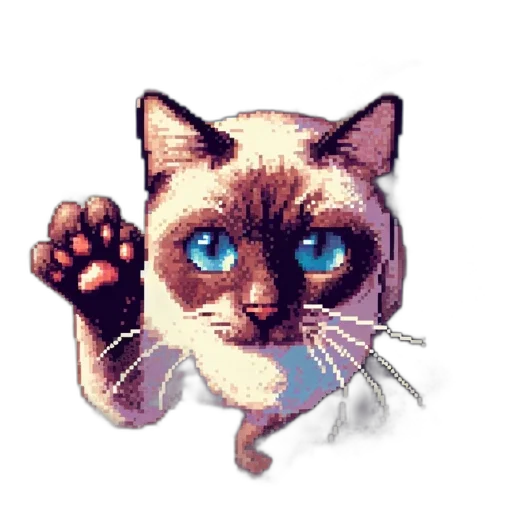 animal, staff, creature, pixel art transparent PNG cut-out