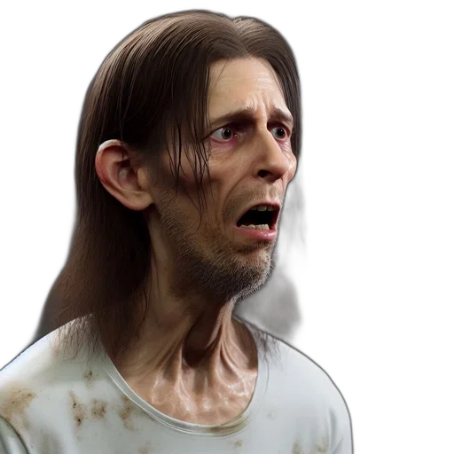 face, hair, creature, concept art transparent PNG cut-out