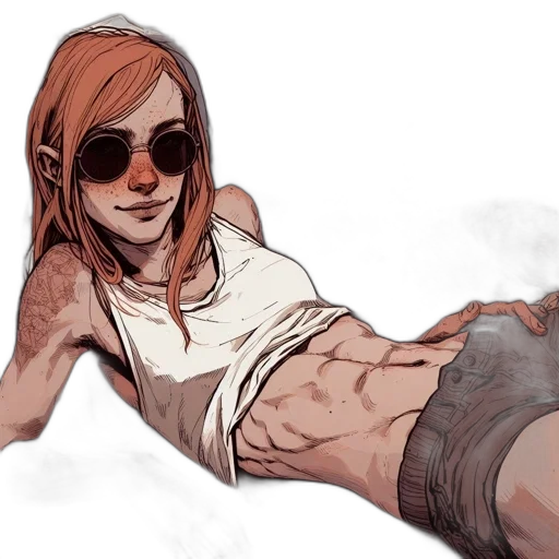 comic book art, concept art, watercolor, cartoon transparent PNG cut-out