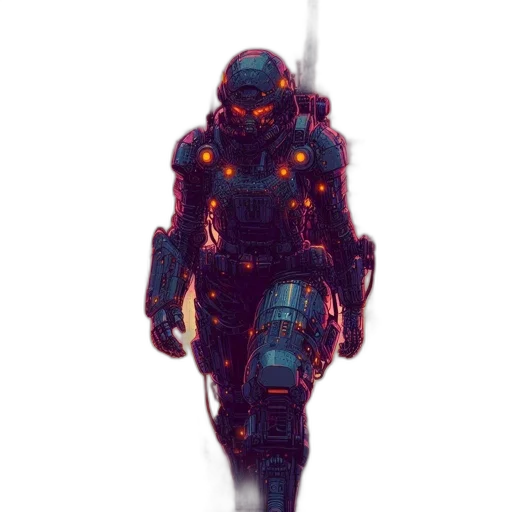 robot, weapon, creature, sword transparent PNG cut-out
