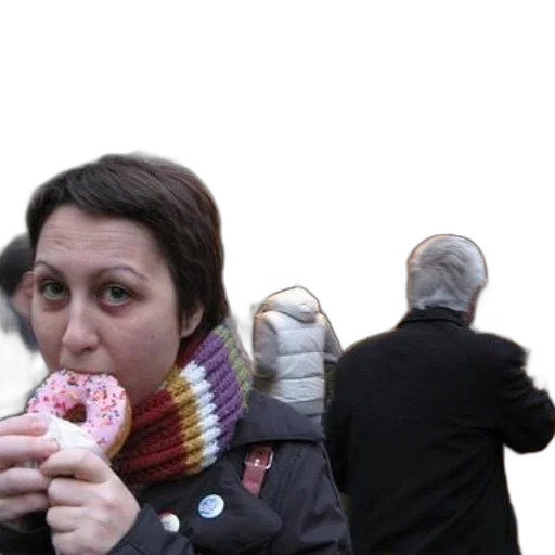jacket, mask, face, staff transparent PNG cut-out