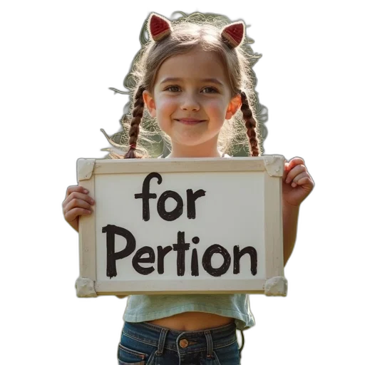 kid, posing, sign, saying transparent PNG cut-out
