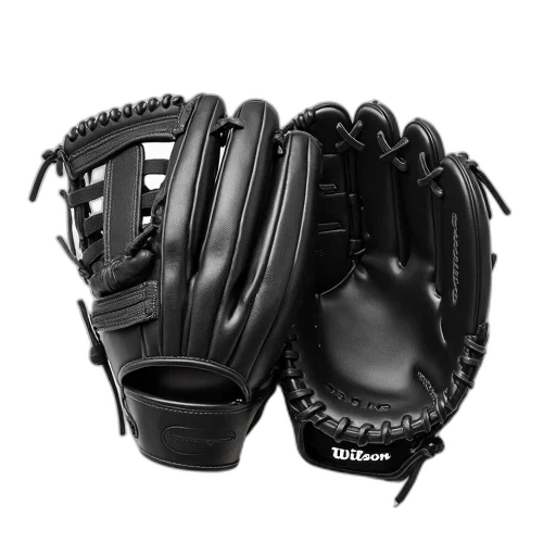 pair, black, baseball, gloves transparent PNG cut-out