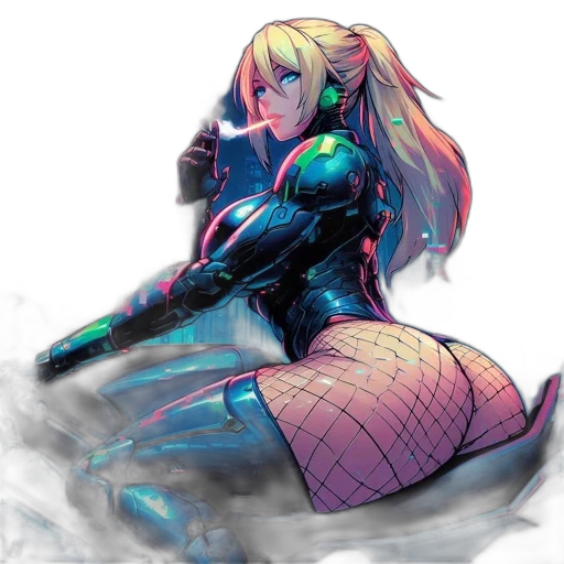 robot, weapon, cyberpunk, concept art transparent PNG cut-out
