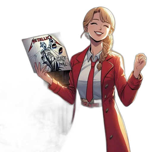 jacket, robot, comic book art, concept art transparent PNG cut-out