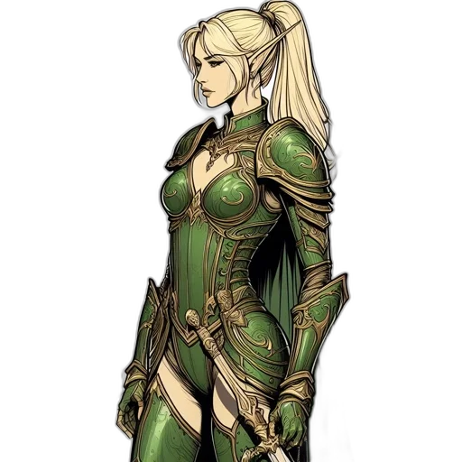 dress, concept art, fantasy art, comic book art transparent PNG cut-out