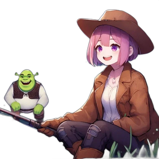 staff, hat, creature, animal transparent PNG cut-out