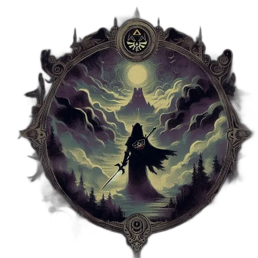 staff, sword, dragon, fantasy art transparent PNG cut-out