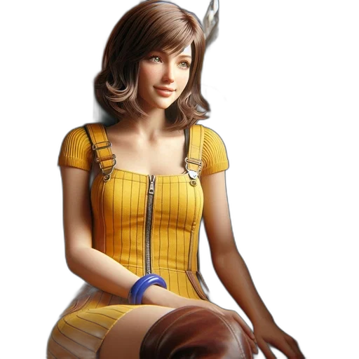 dress, hair, staff, concept art transparent PNG cut-out