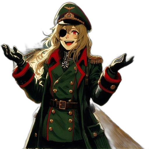 staff, hat, weapon, jacket transparent PNG cut-out