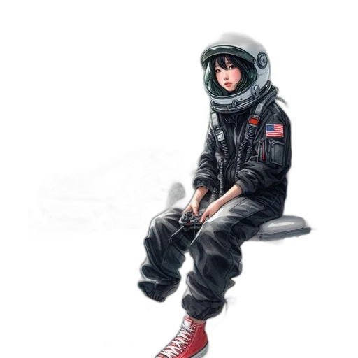 jacket, robot, concept art, comic book art transparent PNG cut-out